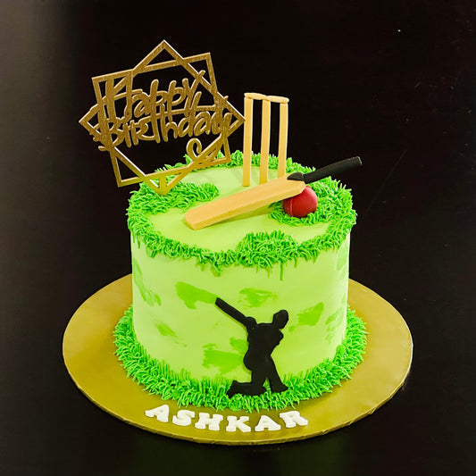 Cricket Silhouette Cake